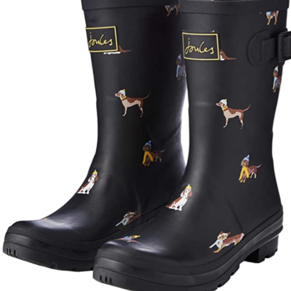 Adorable Joules women’s 10 puppy themed rain boots